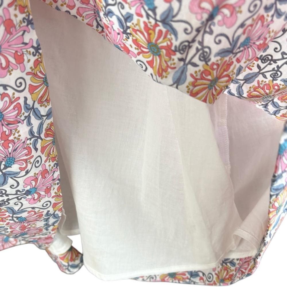 Like New J. Crew Liberty Fabric Midi Dress Honeysuckle Floral Small - Picture 10 of 13